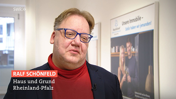 Stand Rede und Antwort: Verbandsdirektor RA Ralf Schönfeld kommentierte die BFH-Entscheidung unmittelbar danach in den SWR-Abendnachrichten.