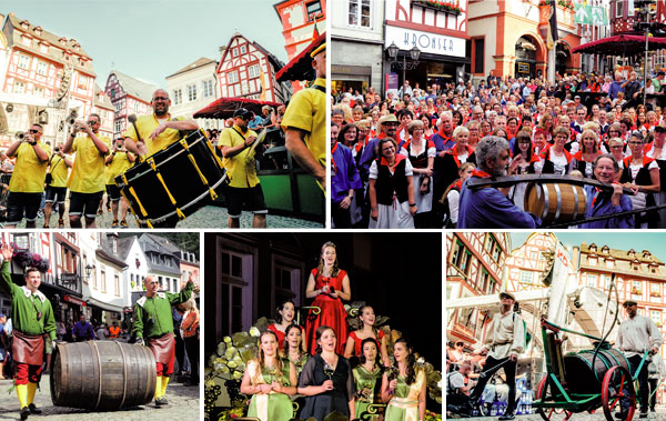Symbol-Bild für Weinfeste: Collage vom Weinfest Mittelmosel in Bernkastel-Kues