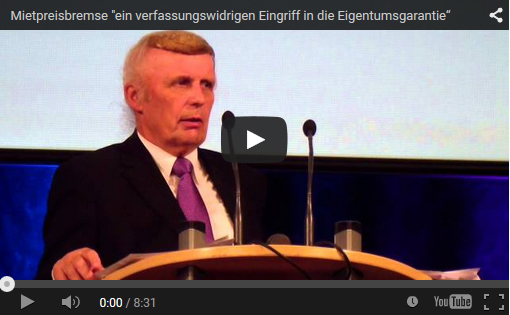 Manfred Leyendecker, Vorsitzender  von Haus & Grund Rheinland-Pfalz, spricht beim Landesverbandstag 2015